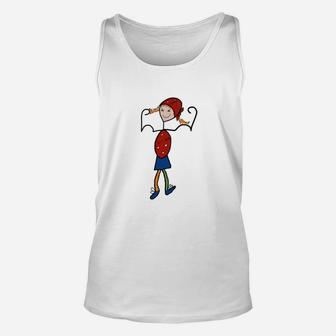 Lustiges Kinder-Held Unisex TankTop mit Superkraft-Motiv in Rot und Blau - Seseable