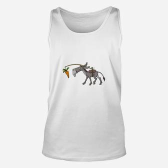 Lustiges Roboter-Einhorn Unisex TankTop mit Karottenrakete - Weiß, Einzigartiges Design - Seseable