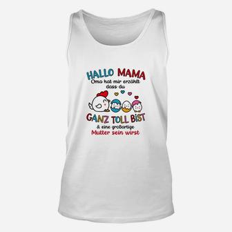 Lustiges Schwangerschafts-Unisex TankTop Hallo Mama für werdende Mütter - Seseable