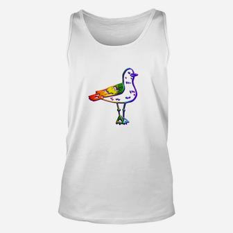 Lustiges Skateboard-Taube Unisex TankTop, Grafik Tee für Skater - Seseable