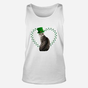 Manx Heart Paw Leprechaun Hat Irish St Patricks Day Gift For Cat Lovers Unisex Tank Top - Seseable