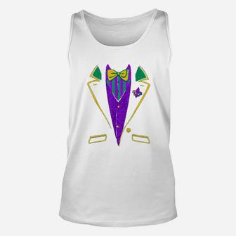 Mardi Gras Tuxedo Costume Funny Carnival Parade Design Unisex Tank Top - Seseable