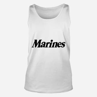 Marines In Military Green Unisex Tank Top - Seseable