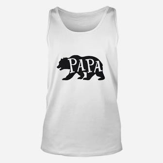 Matching Father And Son Papa Bear Daddy Bear Little Baby Family Unisex Tank Top - Seseable
