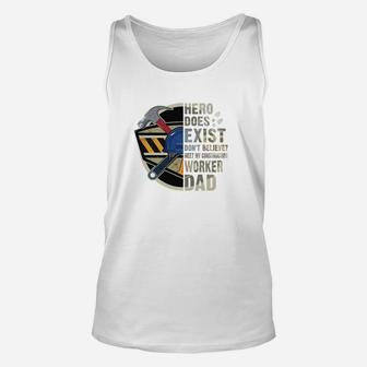 Meet My Construction Worker Dad Jobs Gifts Unisex Tank Top - Seseable