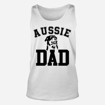 Mens Aussie Dad Dog Dad Funny Fathers Day Gift For Men Unisex Tank Top - Seseable