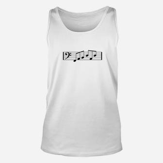 Mens Bass Clef Fab Dad Music Notes Fabulous Fathers Day Unisex Tank Top - Seseable