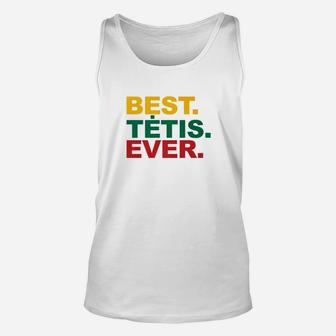 Mens Best Tetis Ever Shirt Proud Lithuanian Dad Fathers Day Gift Premium Unisex Tank Top - Seseable
