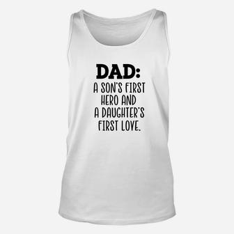 Mens Dad Definition Fathers Day Gift Son And Daughter Quote Premium Unisex Tank Top - Seseable