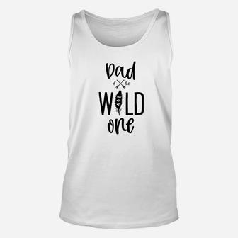 Mens Dad Of The Wild One Boho Feather 1st Birthday Family Father Premium Unisex Tank Top - Seseable