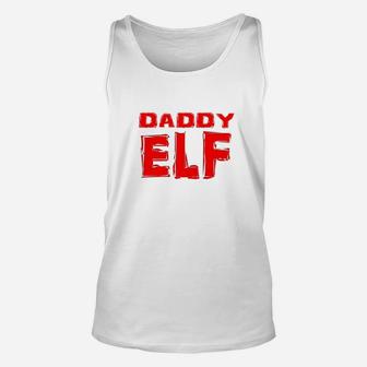 Mens Daddy Elf Shirt Christmas Funny Matching Family Costume Gift Unisex Tank Top - Seseable