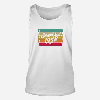 Mens Daddy Established 1958 Born In 1958 Shirt Unisex Tank Top - Seseable