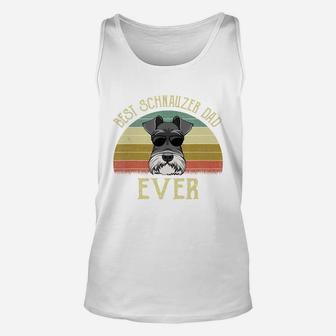 Mens Dog Vintage Best Schnauzer Dad Ever Tshirt Fathers Day Gifts T-shirt Unisex Tank Top - Seseable