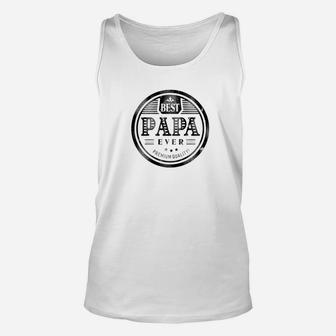 Mens Family Fathers Day Best Papa Ever Grandfather Dad M Unisex Tank Top - Seseable