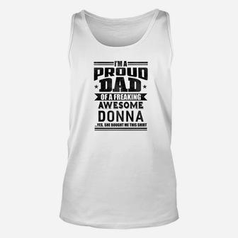 Mens Family Fathers Day Dad Daughter Donna Name Men Unisex Tank Top | Seseable UK