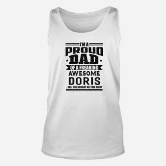 Mens Family Fathers Day Dad Daughter Doris Name Men Unisex Tank Top - Seseable