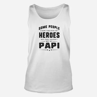 Mens Family Fathers Day Heroes Papi Men Unisex Tank Top - Seseable
