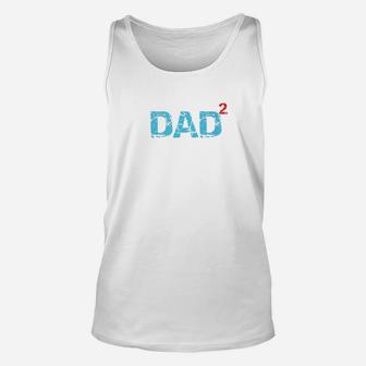 Mens Fathers Day Gift Dad Squared 2 Father Of Two Funny Twins Premium Unisex Tank Top - Seseable