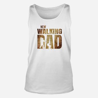 Mens Funny Fathers Day Gift For New Daddy New Walking Dad Premium Unisex Tank Top - Seseable