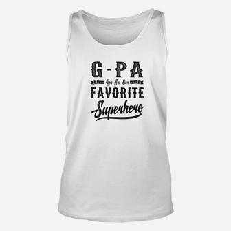 Mens G Pa Superhero Fathers Day Gifts Dad Grandpa Men Unisex Tank Top - Seseable