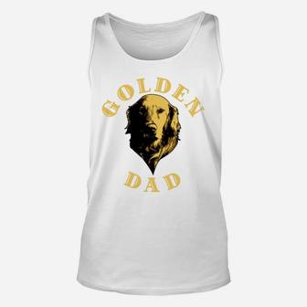 Mens Golden Retriever Dog For Dad Father Owner Golden Dad Unisex Tank Top - Seseable