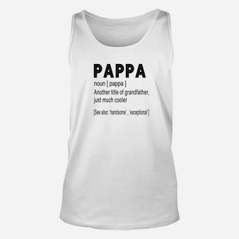 Mens Grandpa Gift Pappa Definition For Grandfather Men Unisex Tank Top - Seseable