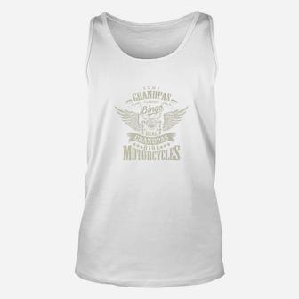Mens Grandpa Motorcycle Biking Funny Fathers Day Gift Unisex Tank Top - Seseable
