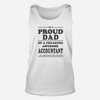 Mens Im A Proud Dad Of A Freaking Tattooed Nurse Unisex Tank Top - Seseable