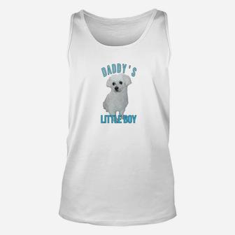 Mens Maltese Dogs Dads Love Dog Picture Fathers Day Unisex Tank Top - Seseable