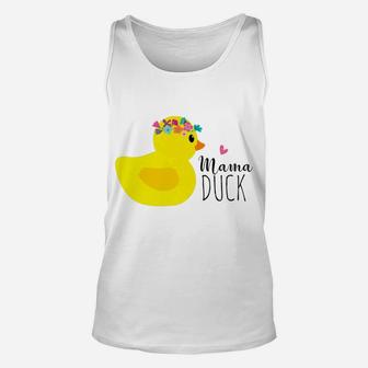 Mens Mama Duck Rubber Duck Funny Unisex Tank Top - Seseable