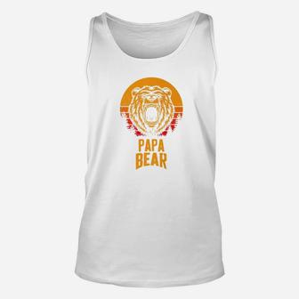 Mens Papa Bear Funny Fathers Day Shirt Papa Gift Unisex Tank Top - Seseable