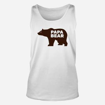 Mens Papa Bear Mens Fathers Day Gif For Dad Unisex Tank Top - Seseable