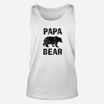 Mens Papa Bear Shirt Mens Grandpa Gift Family Papa Unisex Tank Top - Seseable