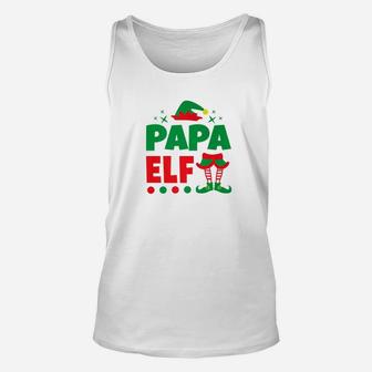 Mens Papa Elf Xmas Matching Family Christmas Pajamas Shirt Gift Unisex Tank Top - Seseable