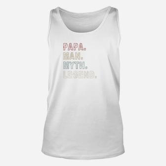 Mens Papa Man Myth Legend Gift For Father Daddy Dad Unisex Tank Top - Seseable
