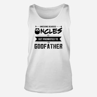 Mens Promoted To Godfather Bearded Uncle Unisex Tank Top - Seseable