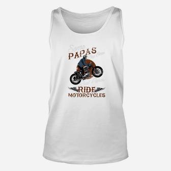 Mens Real Papas Ride Motorcycles Funny Gift For Grandpas Unisex Tank Top - Seseable