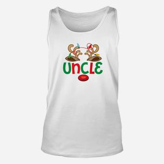 Mens Uncle Reindeer Deer Matching Family Group Christmas Unisex Tank Top - Seseable
