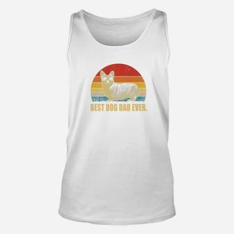 Mens Vintage Best Dog Dad Ever Corgi Daddy Father Gift Me Unisex Tank Top - Seseable