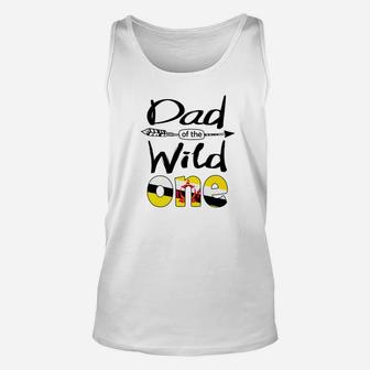 Mens White Bruneian Dad Of The Wild One Birthday Brunei Flag Premium Unisex Tank Top - Seseable