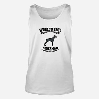 Mens Worlds Best Doberman Dog Dad Men Tee Shirts Unisex Tank Top - Seseable