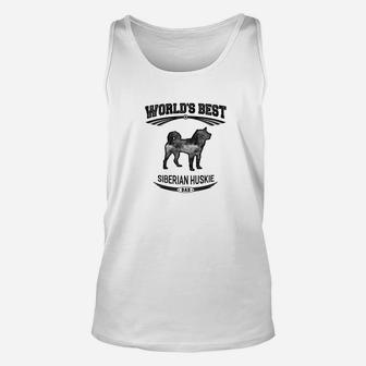 Mens Worlds Best Siberian Huskie Dog Dad Men Shirts1 Unisex Tank Top - Seseable
