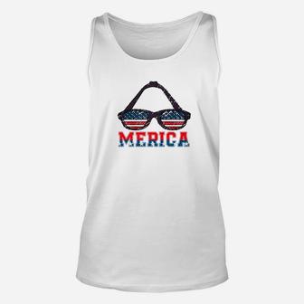Merica Sunglasses Patriotic 4th Of July Veterans Flag Day Premium Unisex Tank Top