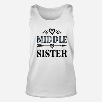 Middle Sister Announcement, sister presents Unisex Tank Top - Seseable