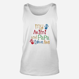 Mimi And Papa Love Me Baby, best christmas gifts for dad Unisex Tank Top - Seseable