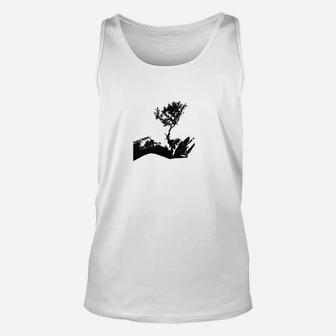 Minimalistisches Baum-Design Unisex Unisex TankTop in Weiß, Öko-Mode - Seseable