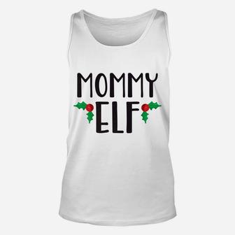 Mommy Elf Cute Funny Family Christmas Elf Unisex Tank Top - Seseable