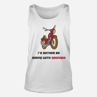 Motorcycle Id Rather Be Riding Grandpa Grandfather Unisex Tank Top - Seseable