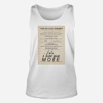 My Life I Love You More Unisex Tank Top - Seseable