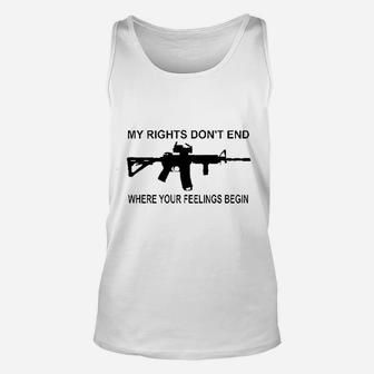 My Rights Do Not End Where Your Feelings Begin Unisex Tank Top - Seseable
